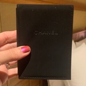 CHANEL Elegant Black Phone Sleeve authentic, rare larger size velvet pouch